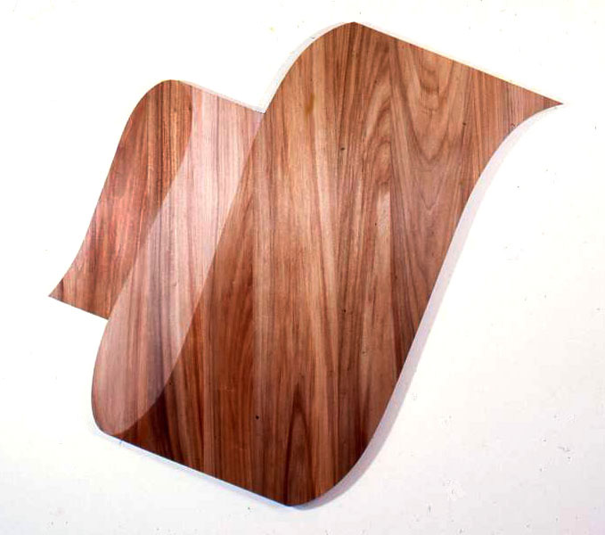 Wooden Painting #12, by John Wise, 1974, Lacquer Stain on Laminate Wood, 49