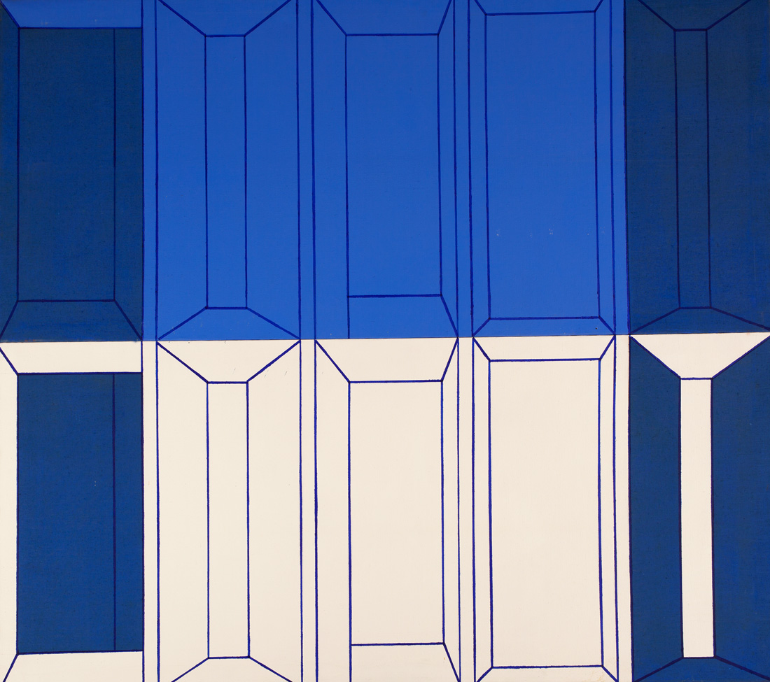 Rectilinear Blue and White by Benjamin Abramowitz