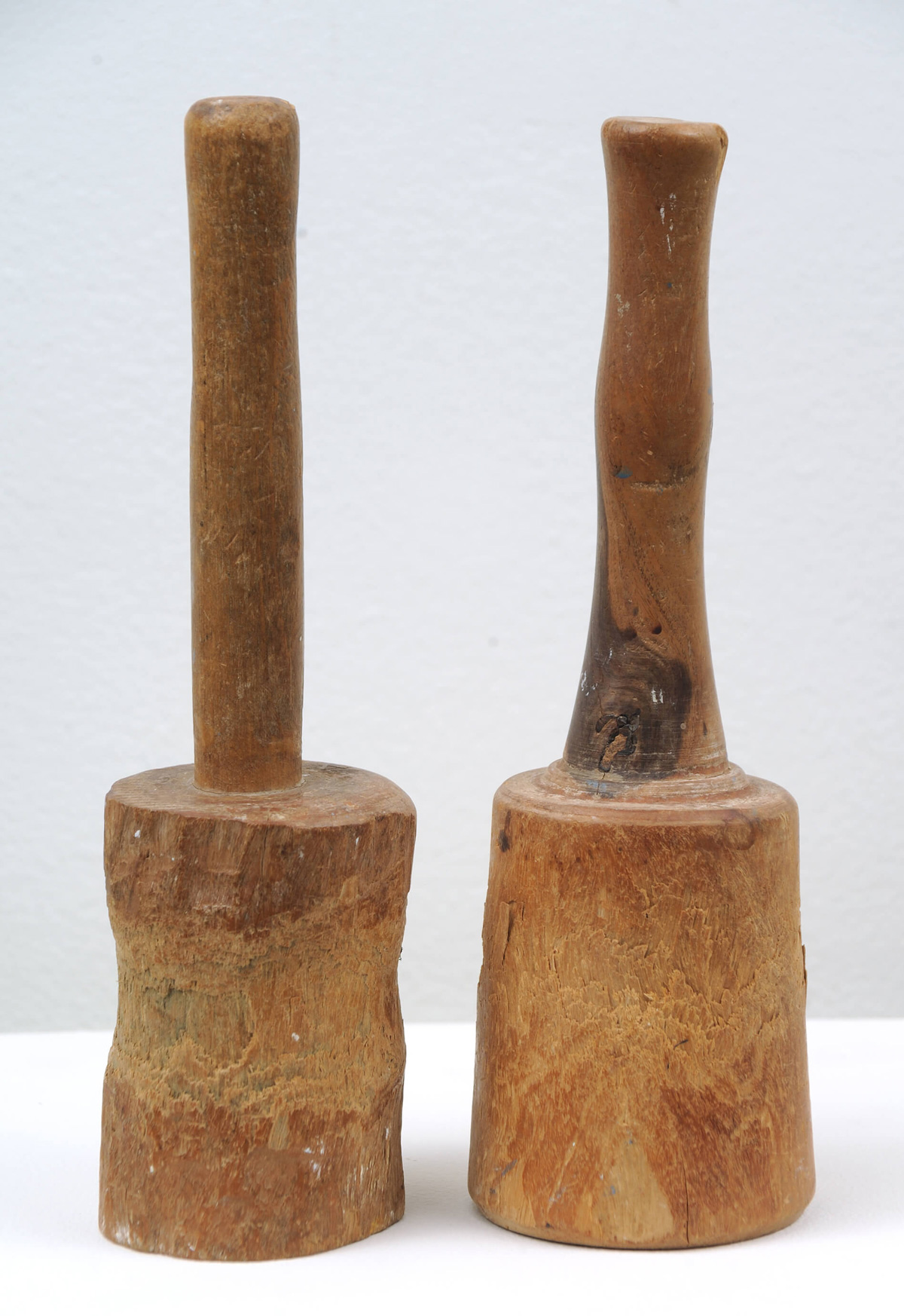 Lothar Brabanski's mallets used for sculpting forms in wood