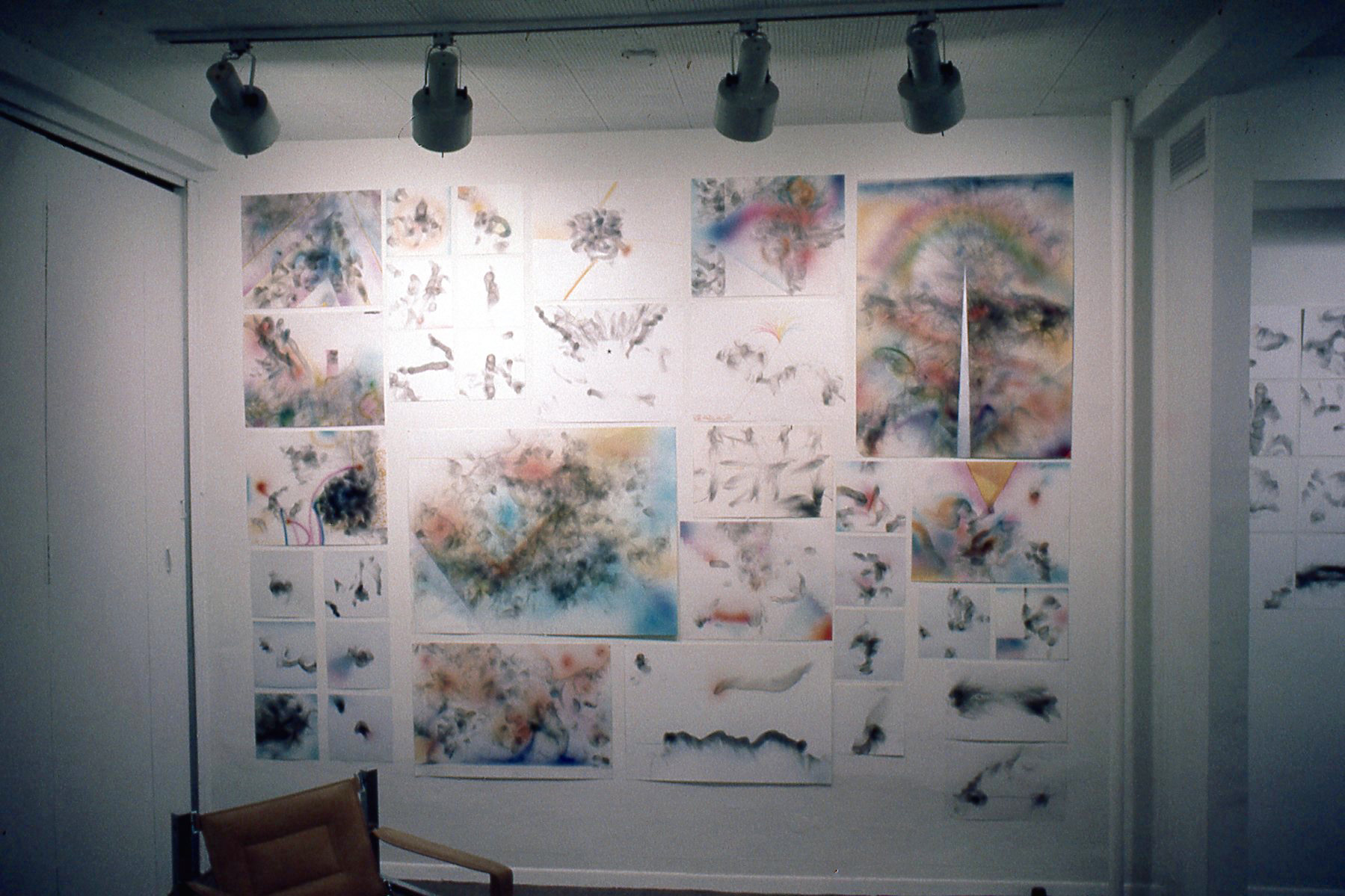 Installation view of Rockne Krebs solo show at Jefferson Place Gallery 365 Drawings, 1973