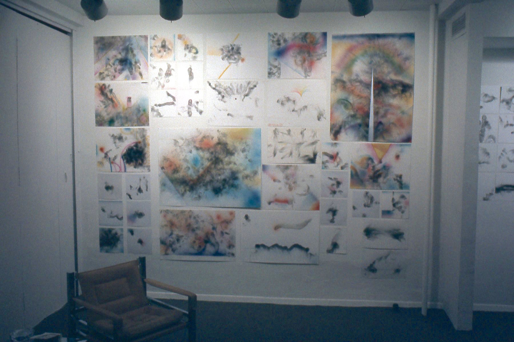 Installation view of Rockne Krebs solo show at Jefferson Place Gallery 365 Drawings, 1973