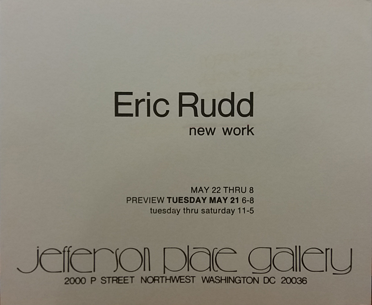 Eric Rudd, Exhibition Announcement, 1974