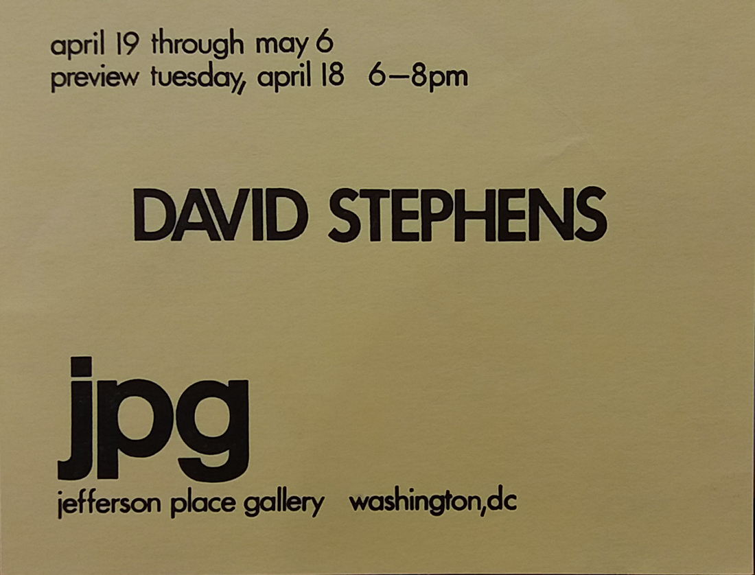 David Stephens, Exhibition Announcement, 1972